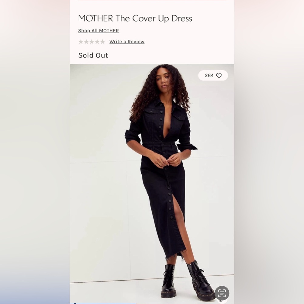 MOTHER Black Long Sleeve Dress